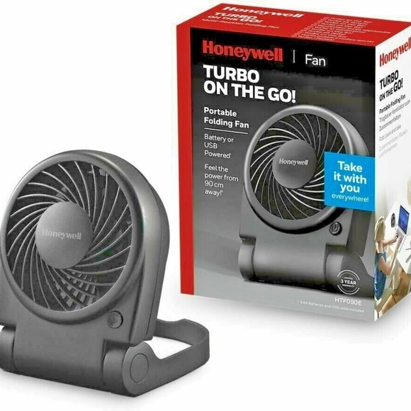 Honeywell Turbo on The Go! Fan (Small, Portable, Folding, Personal, USB Powered) - Picture 1 of 7